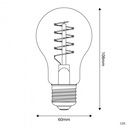 Lampadina LED Dorata Carbon Line filamento a spirale Goccia A60 4W 250Lm E27 1800K Dimmerabile - C03 – foto 3