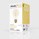 Lampadina LED Dorata Carbon Line filamento a spirale Goccia A60 4W 250Lm E27 1800K Dimmerabile - C03 – foto 4