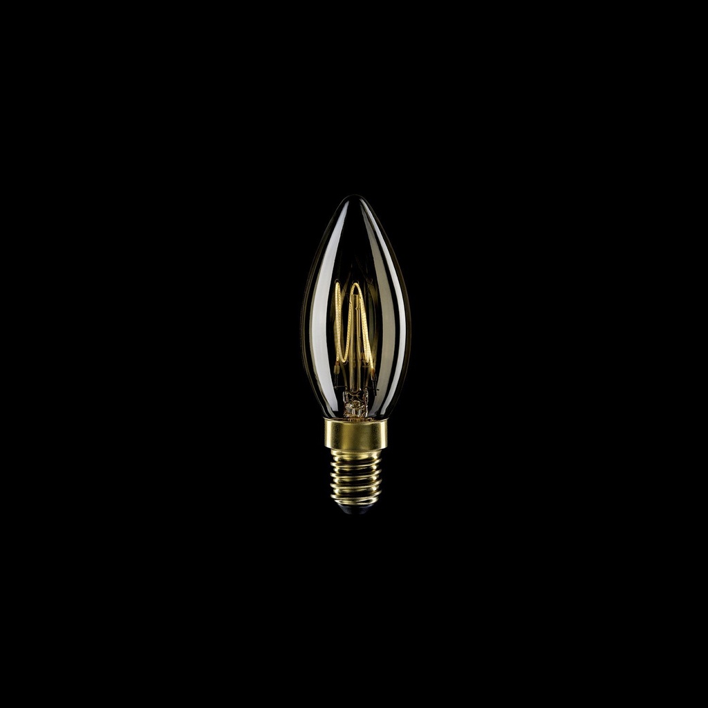 Lampadina LED Dorata Carbon Line filamento verticale Candela 2