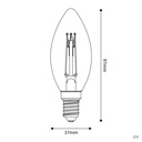 LED-Glühbirne Gold Carbon Line mit vertikalem Faden, Kerze C35 3,5 W 300 Lm E14 2700K dimmbar - C51 – Foto 3