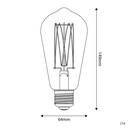 Golden LED Light bulb Carbon Line vertical filament Edison ST64 7W 640Lm E27 2700K Dimmable - C54 – photo 3