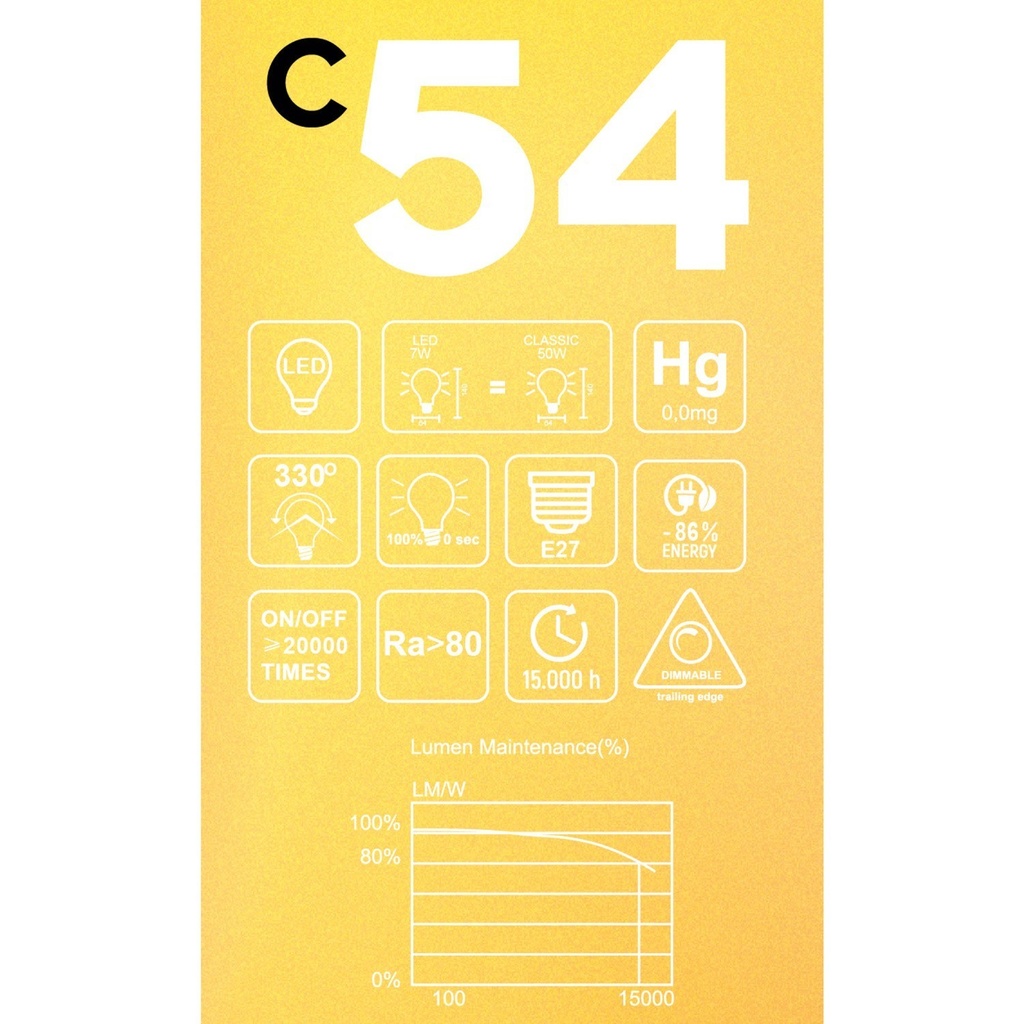 Golden LED Light bulb Carbon Line vertical filament Edison ST64 7W 640Lm E27 2700K Dimmable - C54 – photo 5