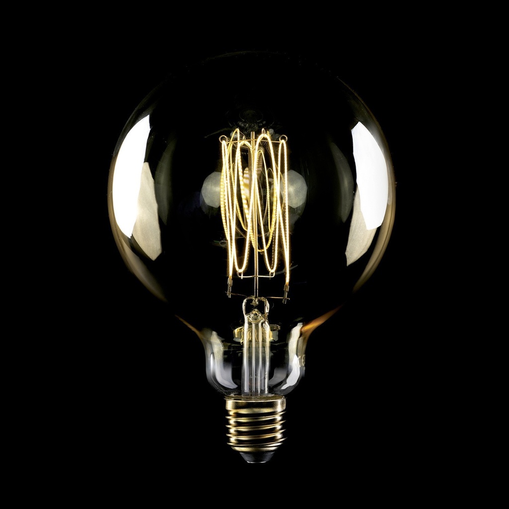 Gold LED Light bulb Carbon Line vertical filament Globe G125 7W 640Lm E27 2700K Dimmable - C56 – photo 2