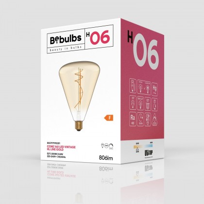 LED Light bulb Golden Cone 140 8.8W 806Lm E27 2200K Dimmable - H06 – photo 4