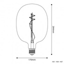 Lampadina LED Dorata Ovale 170 8,8W 806Lm E27 2200K Dimmerabile - H04 – foto 3