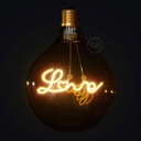 Golden LED Light bulb for suspension Globe G125 Single filament “Love” 4.5W 250Lm E27 1800K Dimmable – photo 2