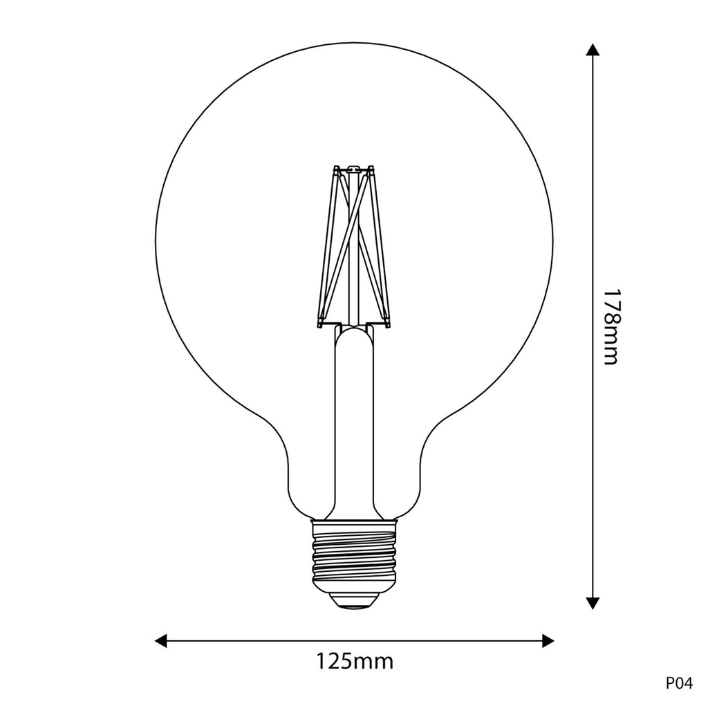 Lampadina LED Effetto Porcellana CRI 95 G125 7W 640Lm E27 2700K Dimmerabile - P04 – foto 3