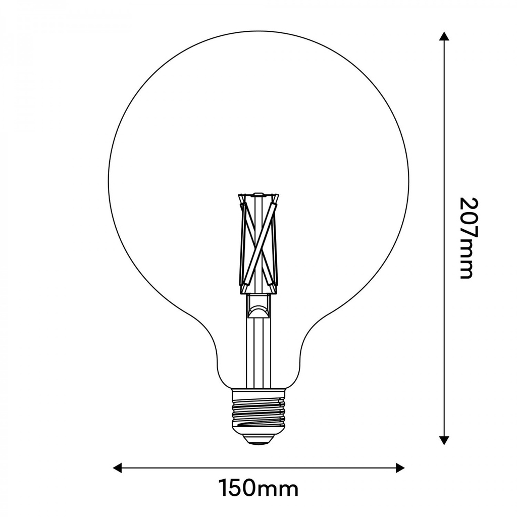 LED Light bulb Porcelain Effect CRI 95 G150 7W 640Lm E27 2700K Dimmable - P05 – photo 3