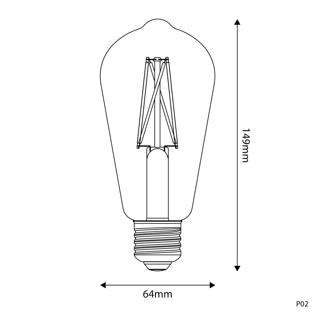 Ampoule LED Effet Porcelaine CRI 95 ST64 7W 640Lm E27 2700K Dimmable - P02 – photo 3
