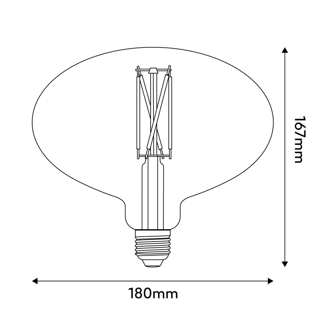 Glühbirne LED Ellittica Porzellan-Effekt CRI 95 E27 9W 1000Lm 2700K Dimmbar - P10 – Foto 3