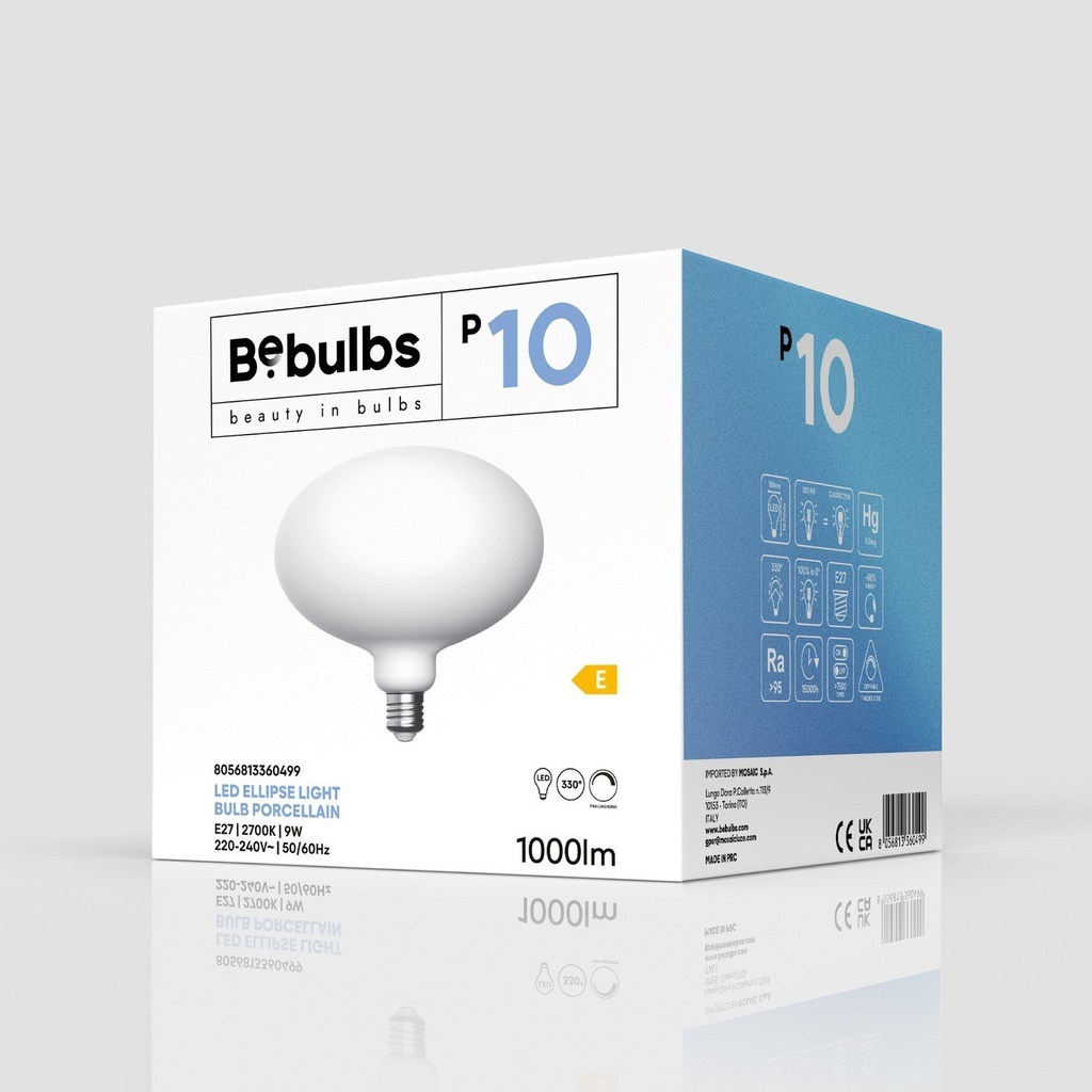 Glühbirne LED Ellittica Porzellan-Effekt CRI 95 E27 9W 1000Lm 2700K Dimmbar - P10 – Foto 4