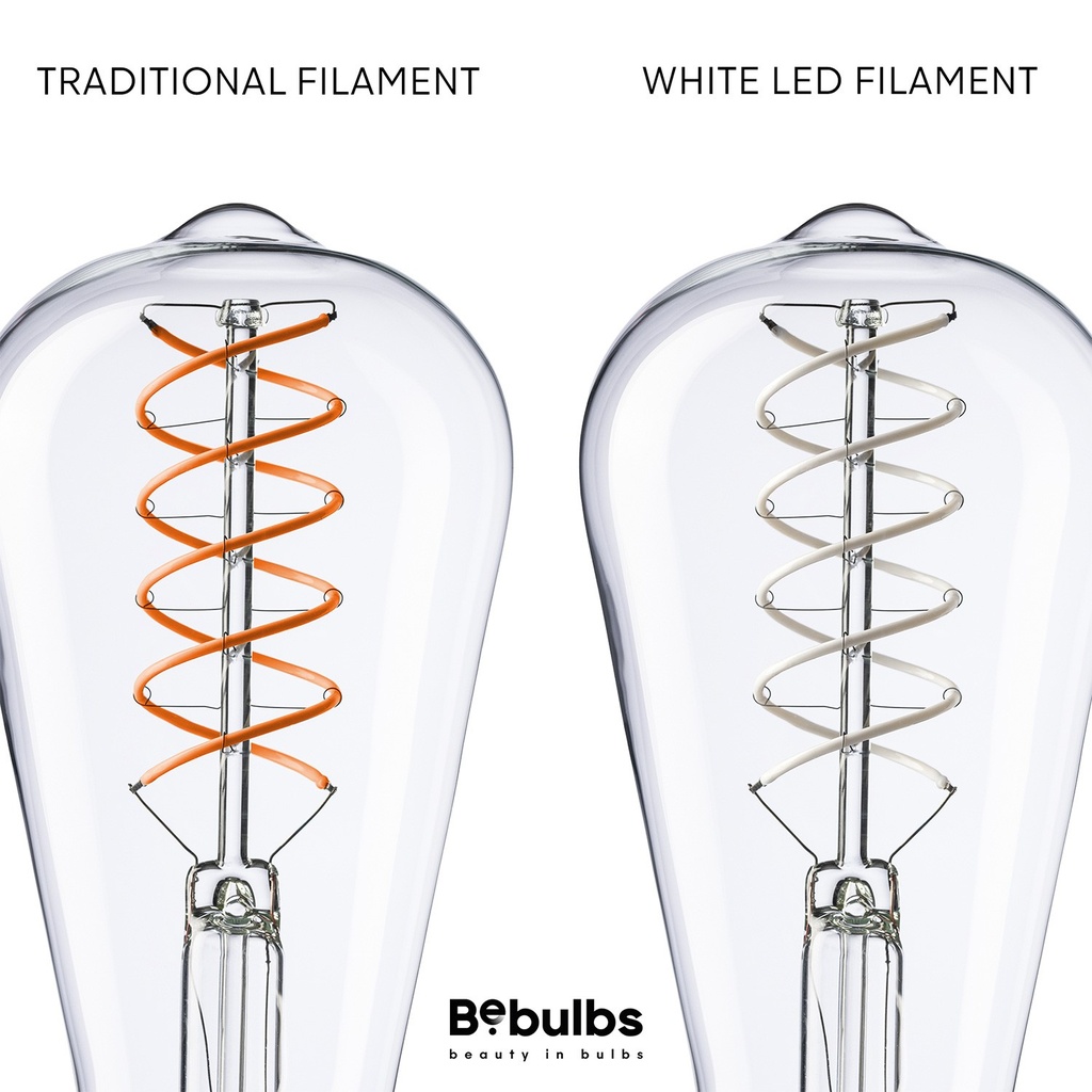 Lampadina LED Filamento Bianco Edison ST64 5,9W 500Lm E27 2700K Dimmerabile - W02 – foto 3