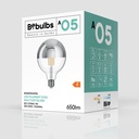 Light bulb LED Half Sphere Silver Globe G125 7W 650Lm E27 2700K Dimmable - A05 – photo 4