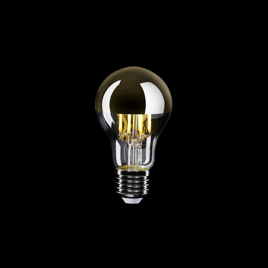 LED-Glühbirne Halb-Kugel Gold Tropfen A60 7W 650Lm E27 2700K dimmbar - A12 – Foto 2