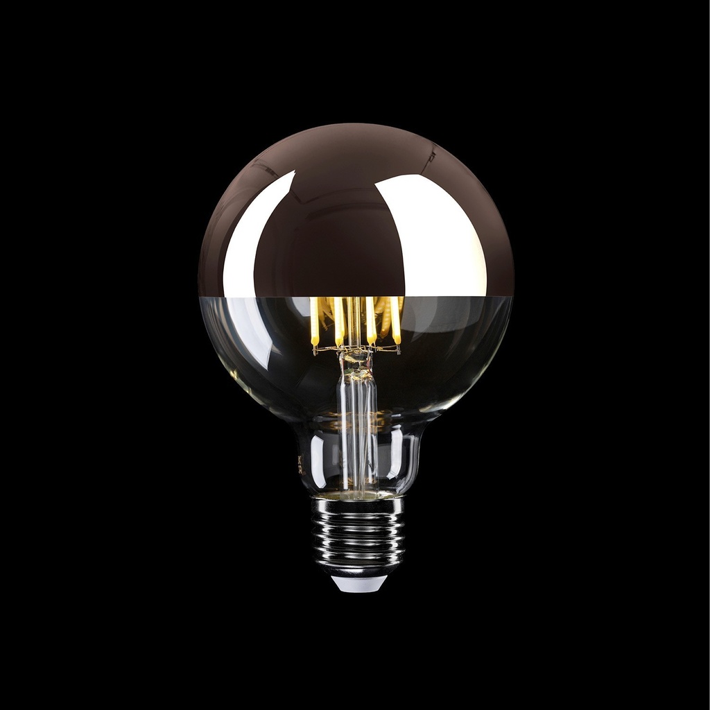 Lampadina LED Mezza Sfera Rame Globo G95 7W 650Lm E27 2700K  2