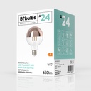 LED Light bulb Half Sphere Copper Globo G95 7W 650Lm E27 2700K Dimmable – A24 – photo 4