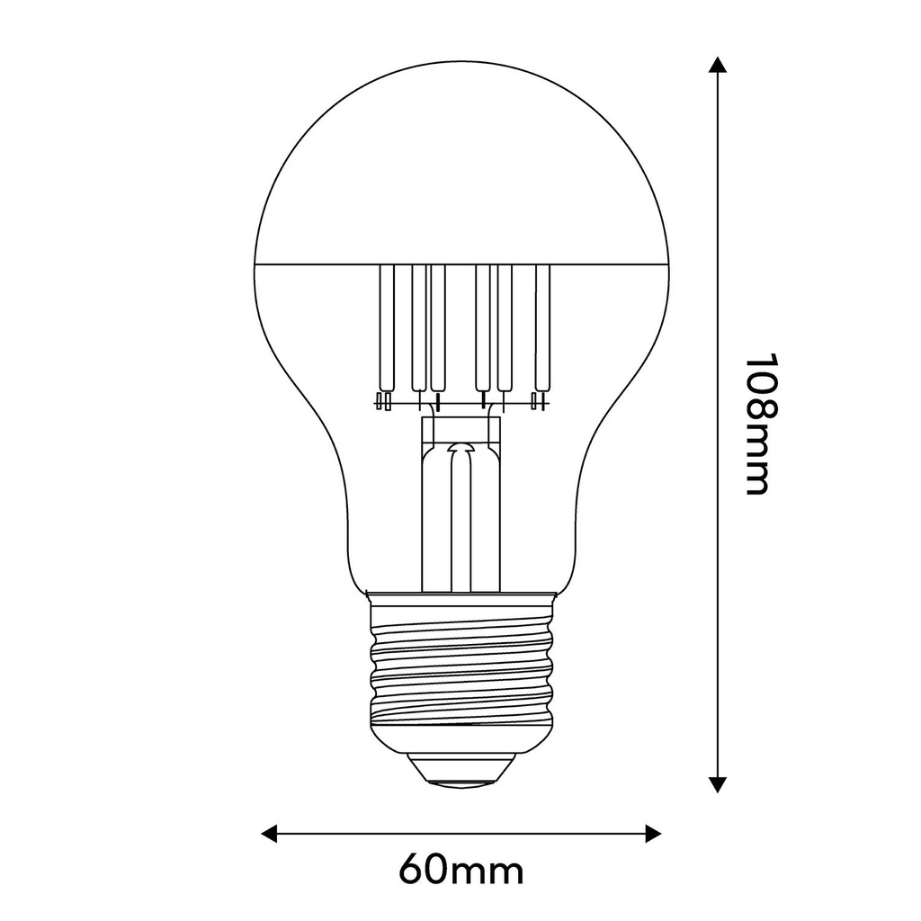 LED-Lampe Halbkugel Kupfer Tropfen A60 7W 650Lm E27 2700K dimmbar – A22 – Foto 3