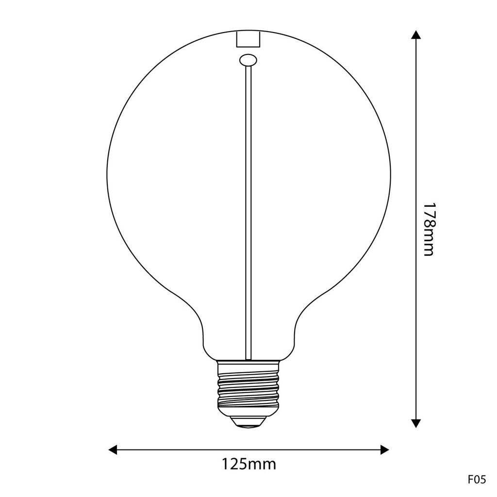 Smoky Magnetic Deco Line G125 LED light bulb 2.8W 90Lm E27 1800K - F05 – photo 6