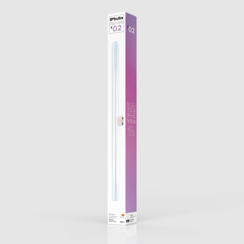 LED-Glühbirne Transparent CRI 90 Linear S14d – Länge 500 mm 7W 620Lm 2700K dimmbar – S02 – Foto 5