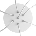Rosace ronde Rose-One, diamètre 200 mm avec 7 trous et 4 trous latéraux – Blanc, Blanc mat – photo 2