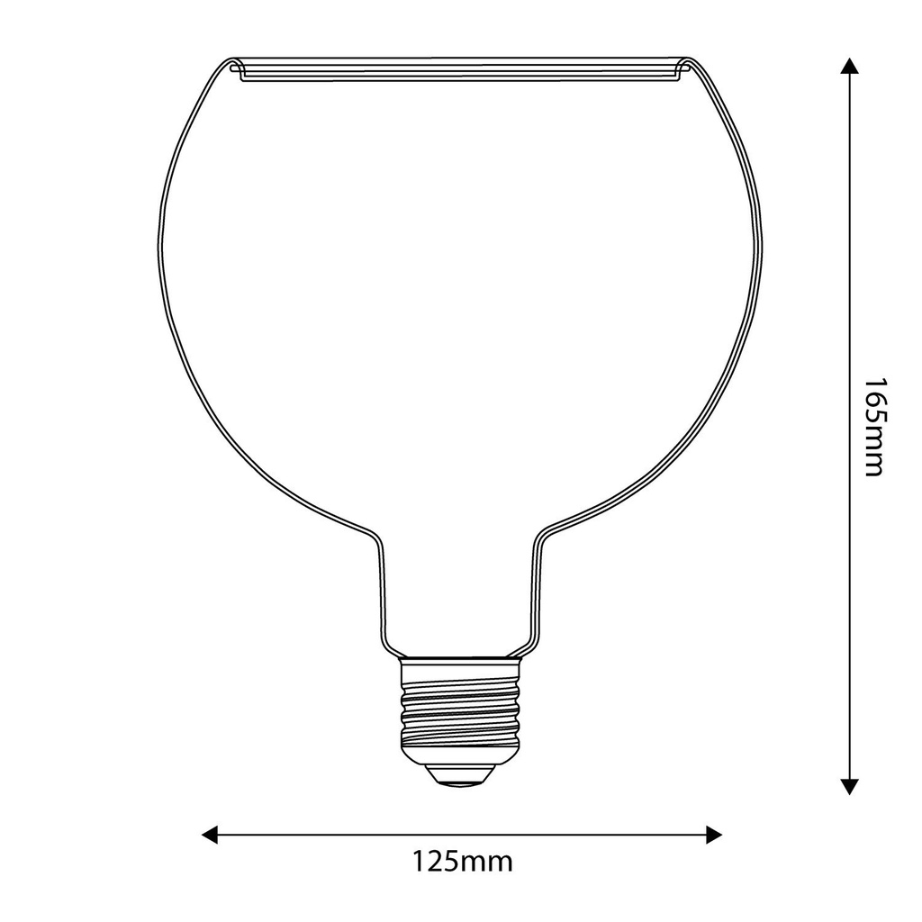 Lampadina LED Trasparente Ghost Line CRI 90 G125 4,5W 300Lm E27 2200K Dimmerabile - G05 – foto 4