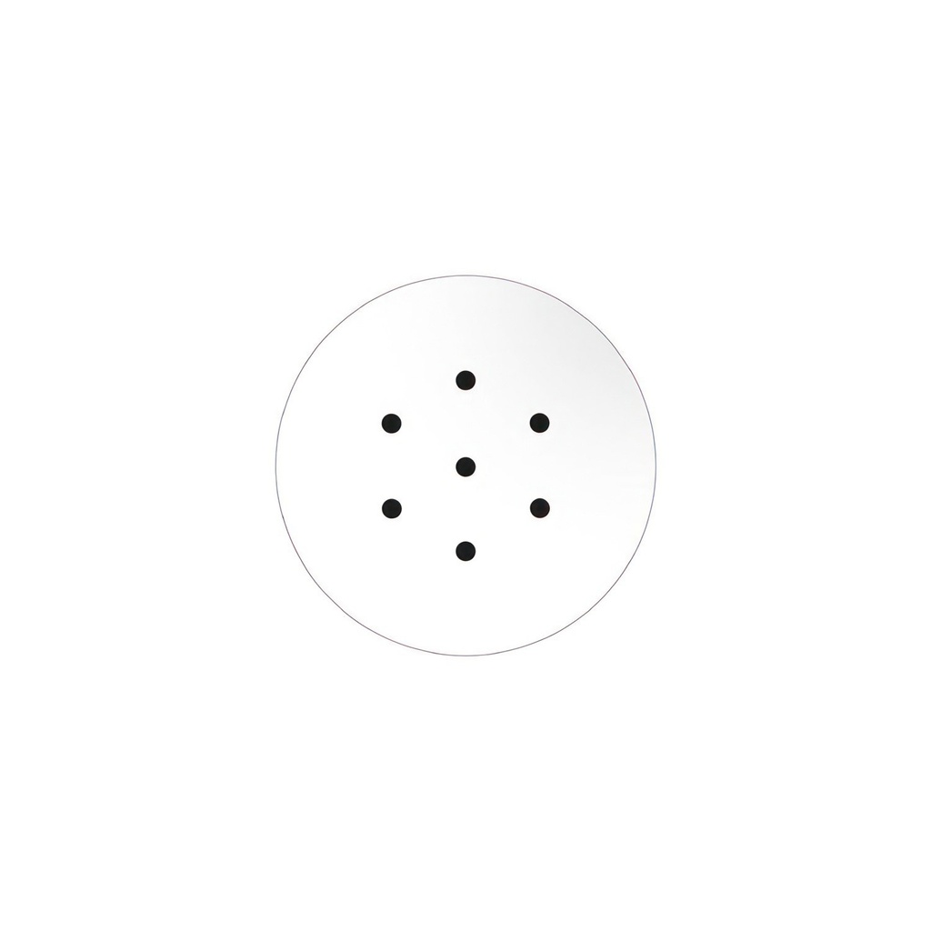 Rosace ronde Rose-One, diamètre 200 mm avec 7 trous et 4 trous latéraux – Blanc, Blanc mat – photo 6