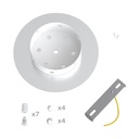 Rosace ronde Rose-One, diamètre 200 mm avec 7 trous et 4 trous latéraux – Blanc, Blanc mat – photo 7