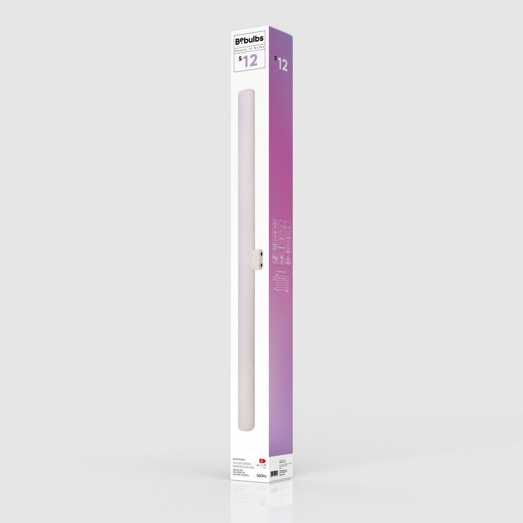 Ampoule LED Effet Porcelaine CRI 90 Linéaire S14d - longueur 500 mm 7W 560Lm 2700K Dimmable - S12 – photo 5