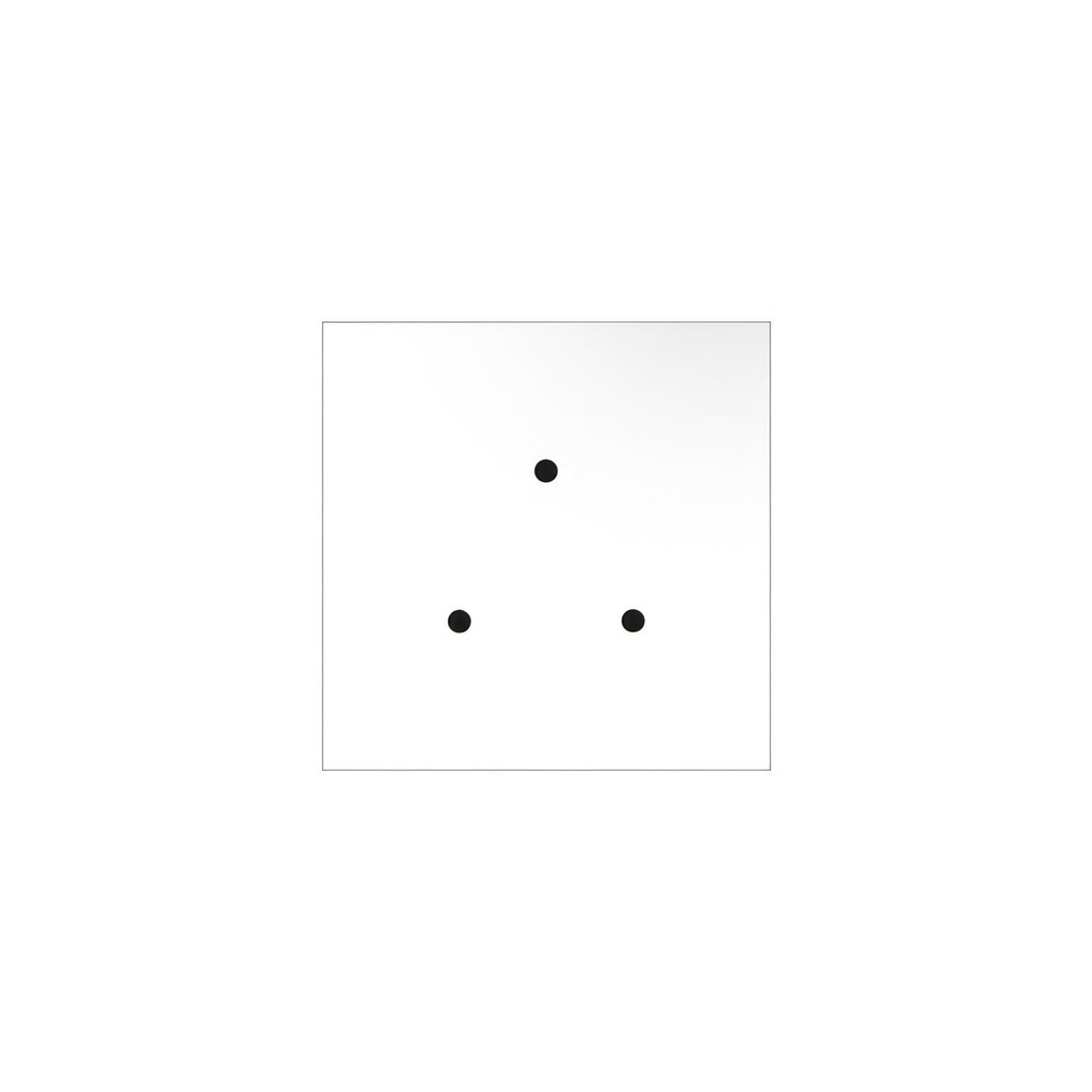 Square Rose-One ceiling rose kit with 3 holes and 4 side holes, 200 mm – White, Matt white – photo 4