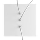 Rosace Rose-One carrée, 200 mm avec 3 trous en ligne et 4 trous latéraux – Blanc, Blanc mat – photo 2