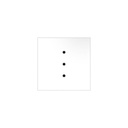 Rosace Rose-One carrée, 200 mm avec 3 trous en ligne et 4 trous latéraux – Blanc, Blanc mat – photo 4