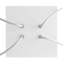 Rosace Rose-One carrée, 200 mm avec 4 trous et 4 trous latéraux – Blanc, Blanc mat – photo 2