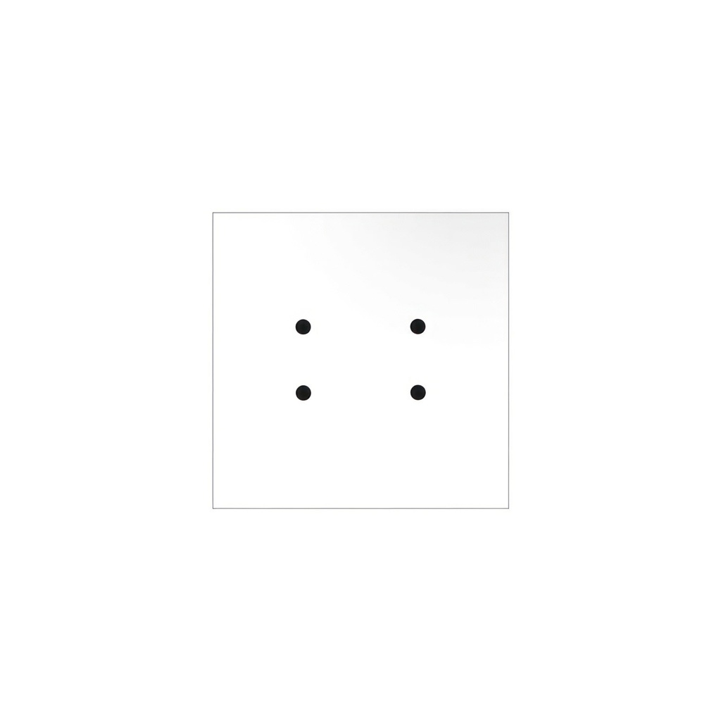 Rosace Rose-One carrée, 200 mm avec 4 trous et 4 trous latéraux – Blanc, Blanc mat – photo 4
