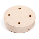 Kit rosone cilindrico in legno a 4 fori – Neutro – foto 2