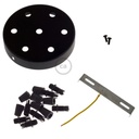 Kit Lampenbaldachin zylindrisch aus Metall mit 7 Löchern – Schwarz, Konisch – Foto 4
