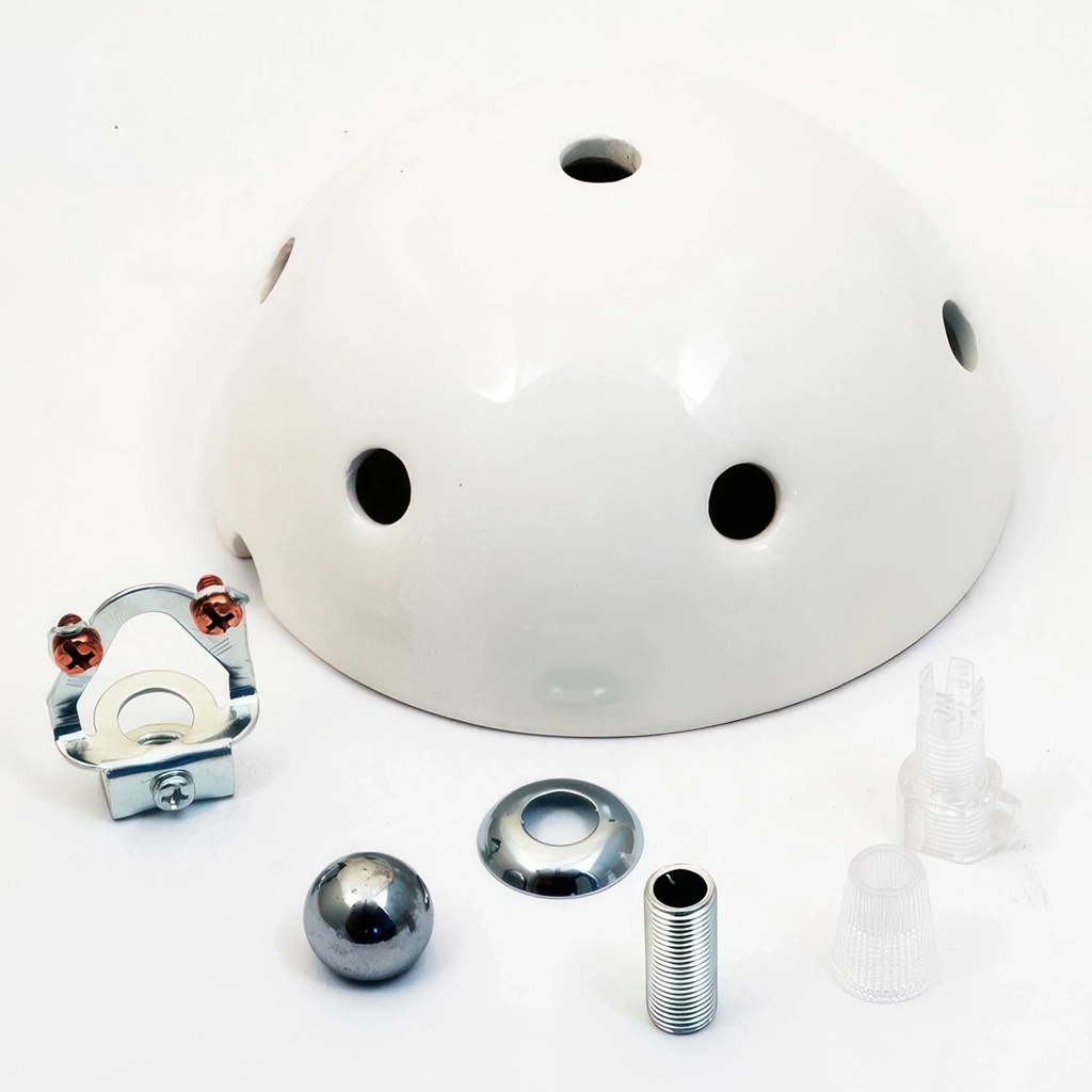 Ceramic 6-hole ceiling rose kit – white – photo 3