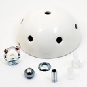 Ceramic 6-hole ceiling rose kit – white – photo 3