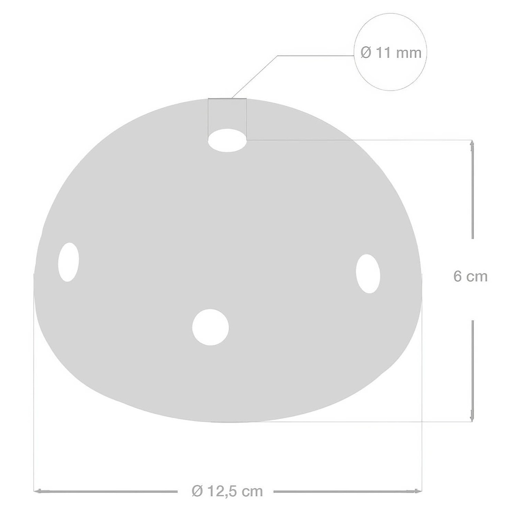 Ceramic 6-hole ceiling rose kit – white – photo 5