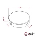 Cylindrical metal ceiling rose kit with 4 side holes (junction box) – Black – photo 5