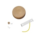 Mini Zylinderrosette aus Holz mit 4 seitlichen Löchern (Verteilerdose) – Foto 3