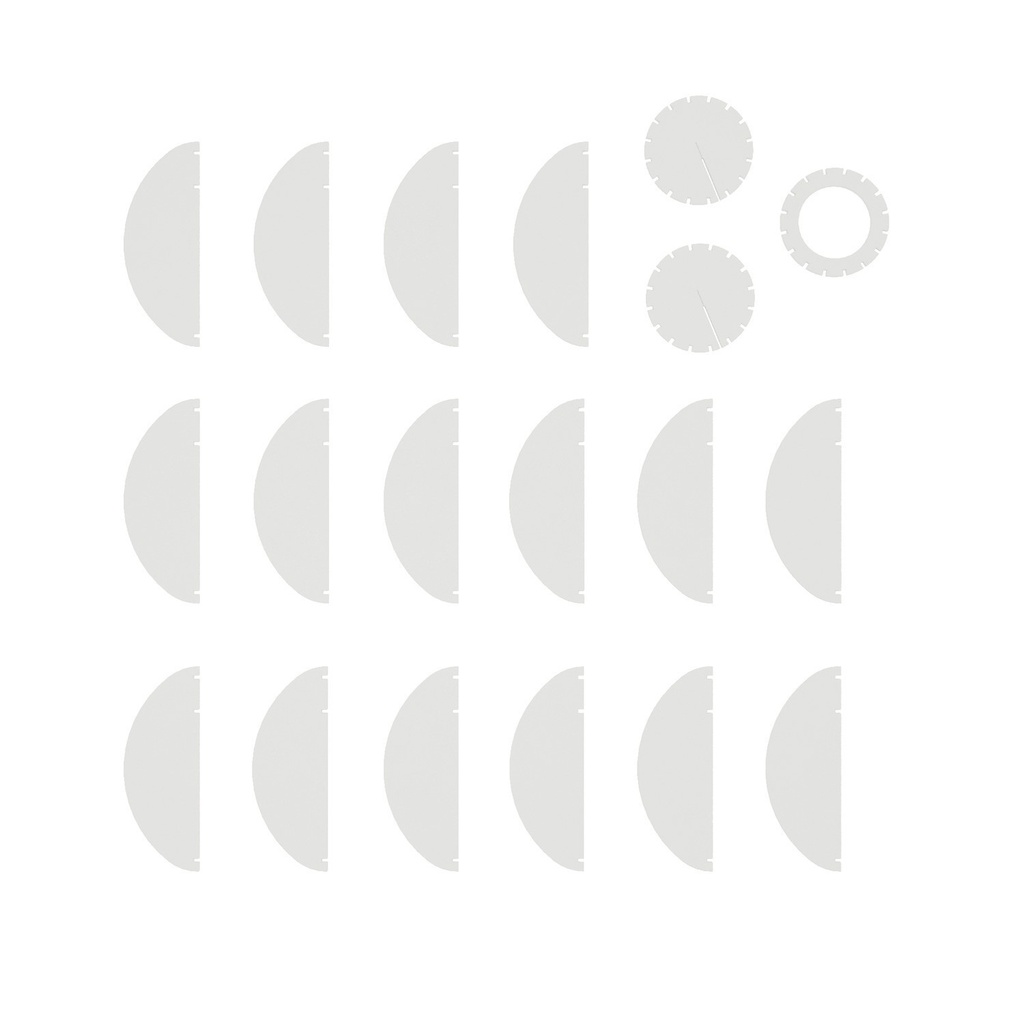 LAMPSHHADE elliptical lampshade made of sound-absorbing material – White melange – photo 3