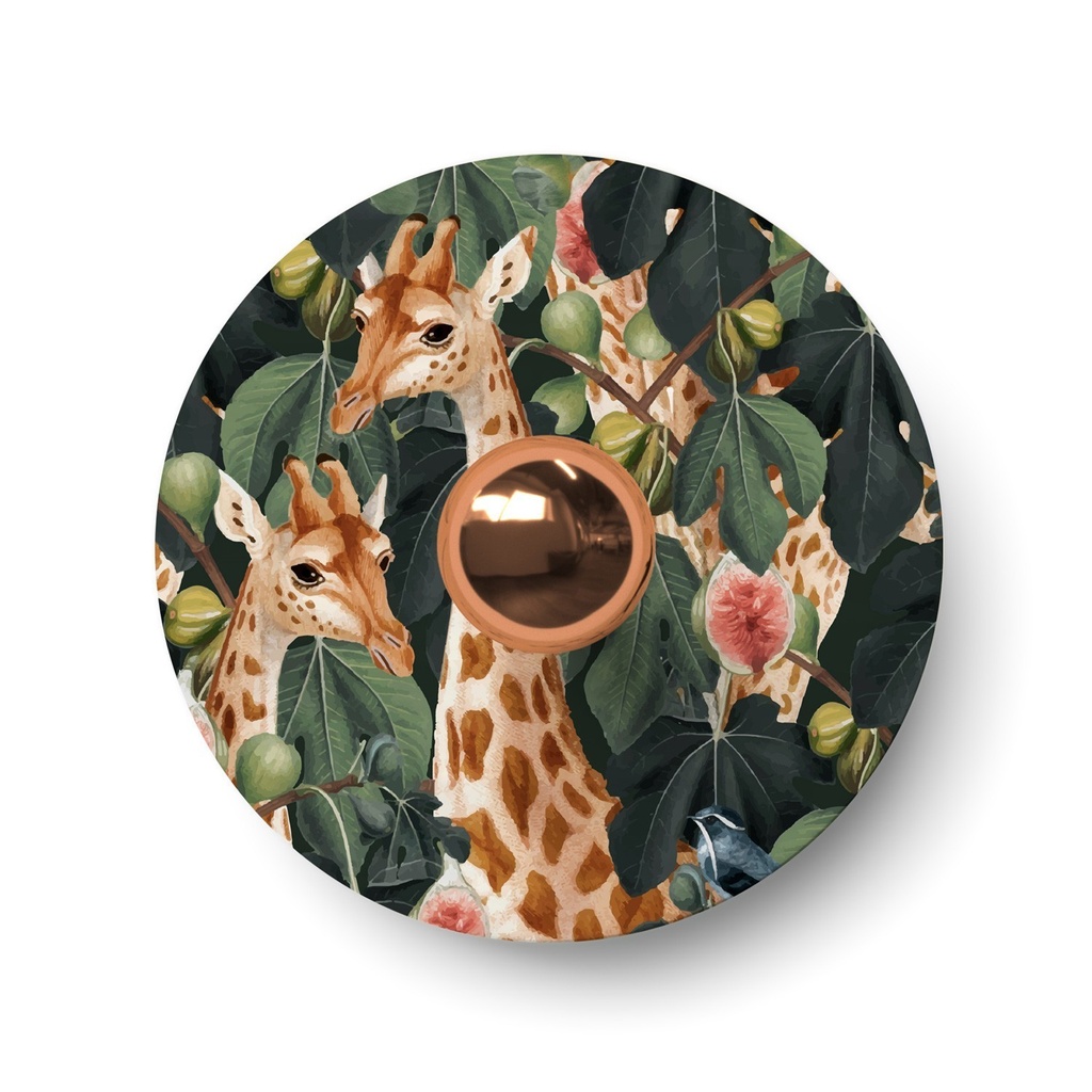 Paralume mini piatto Ellepì con animali della giungla 'Wildlife Whispers', diametro 24 cm - Made in Italy – Giraffe – foto 4