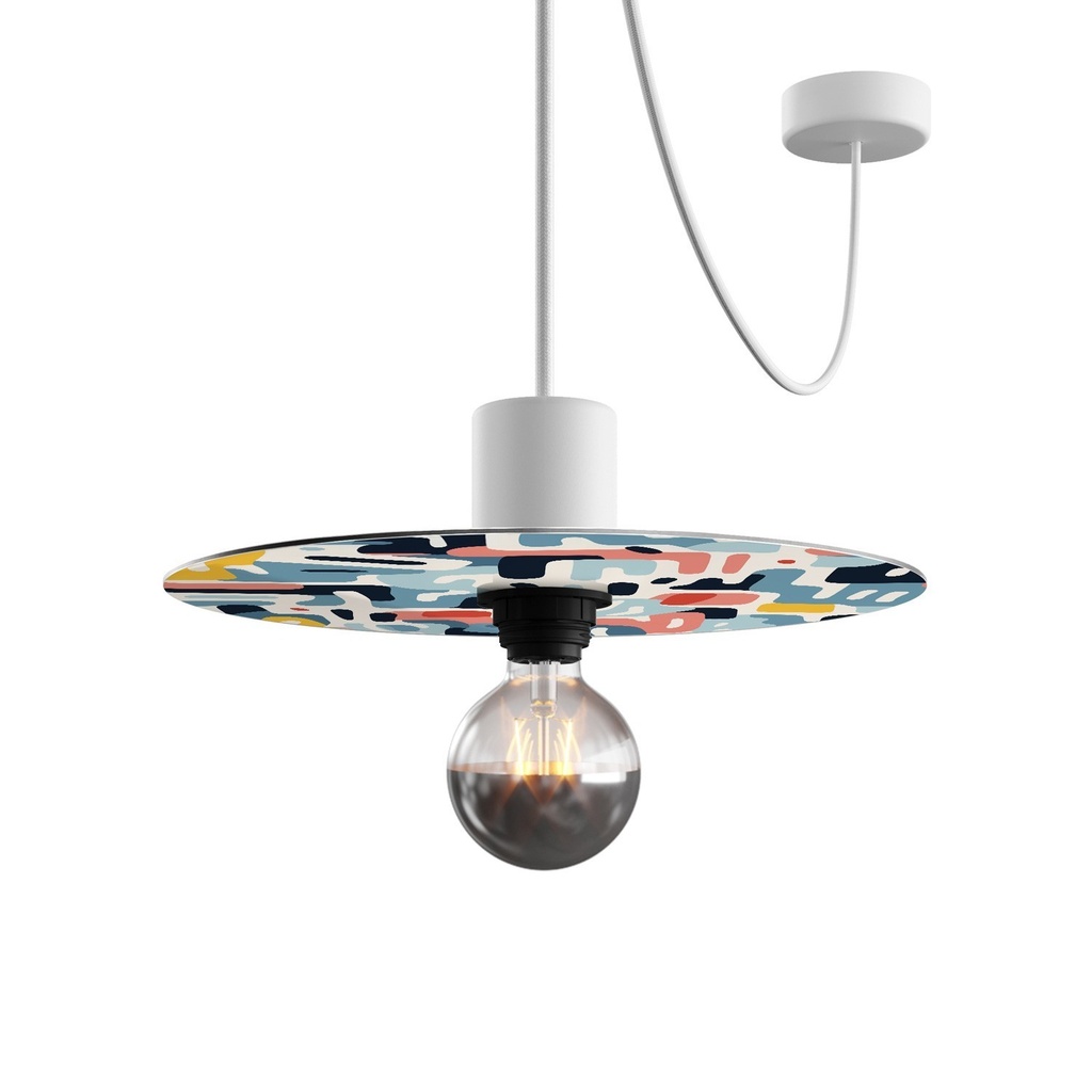 Ellepì Mini-Flachschirm mit geometrischen Mustern 'Kaleidoscope', Durchmesser 24 cm - Made in Italy – Geometrie 1 – Foto 5