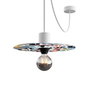 Ellepì Mini-Flachschirm mit geometrischen Mustern 'Kaleidoscope', Durchmesser 24 cm - Made in Italy – Geometrie 1 – Foto 5
