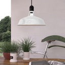Harbour-Lampenschirm aus emailliertem Metall mit E27-Fassung, Durchmesser 38 cm – Weiß – Foto 5