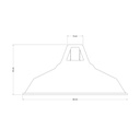 Harbour-Lampenschirm aus emailliertem Metall mit E27-Fassung, Durchmesser 38 cm – Weiß – Foto 6