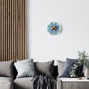 Flacher Mini-Lampenschirm Ellepì 'Maioliche', Durchmesser 24 cm – Made in Italy – Majolika Blau – Foto 2