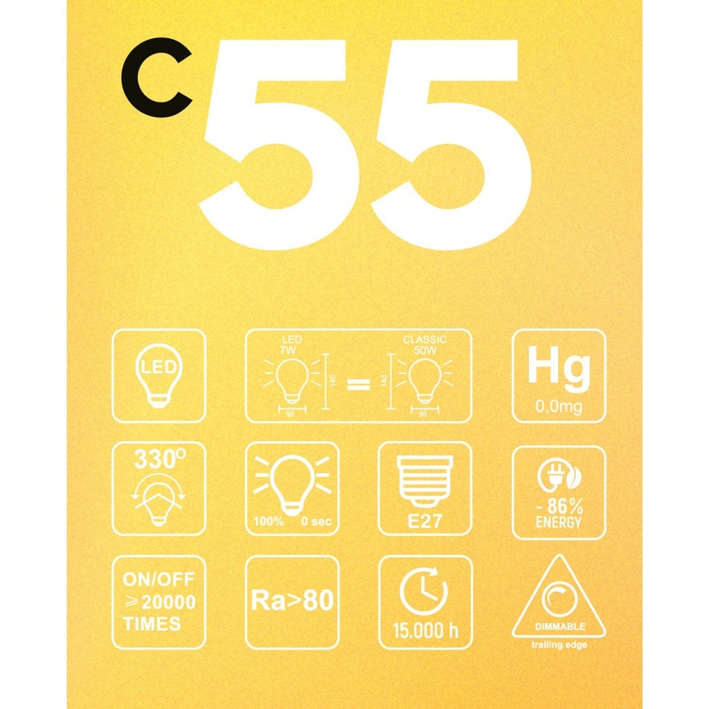 LED Golden Light Bulb Carbon Line Filament Cage Globe G95 7W 640Lm E27 2700K Dimmable - C55 – photo 5