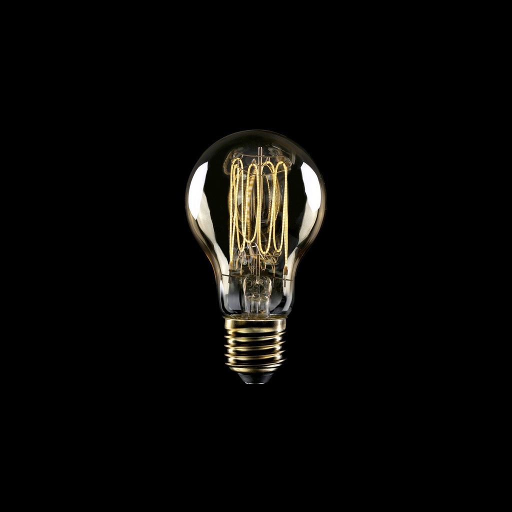 Lampadina LED Dorata Carbon Line filamento verticale Goccia  2