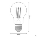 LED-Glühbirne Gold Carbon Line vertikales Filament Tropfen A60 7W 640Lm E27 2700K dimmbar - C53 – Foto 3